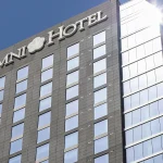 The exterior of the Omni Hotel in downtown Louisville, Ky., on May 1, 2022. A federal jury sided with the chain in a pay discrimination suit brought by a female former employee.