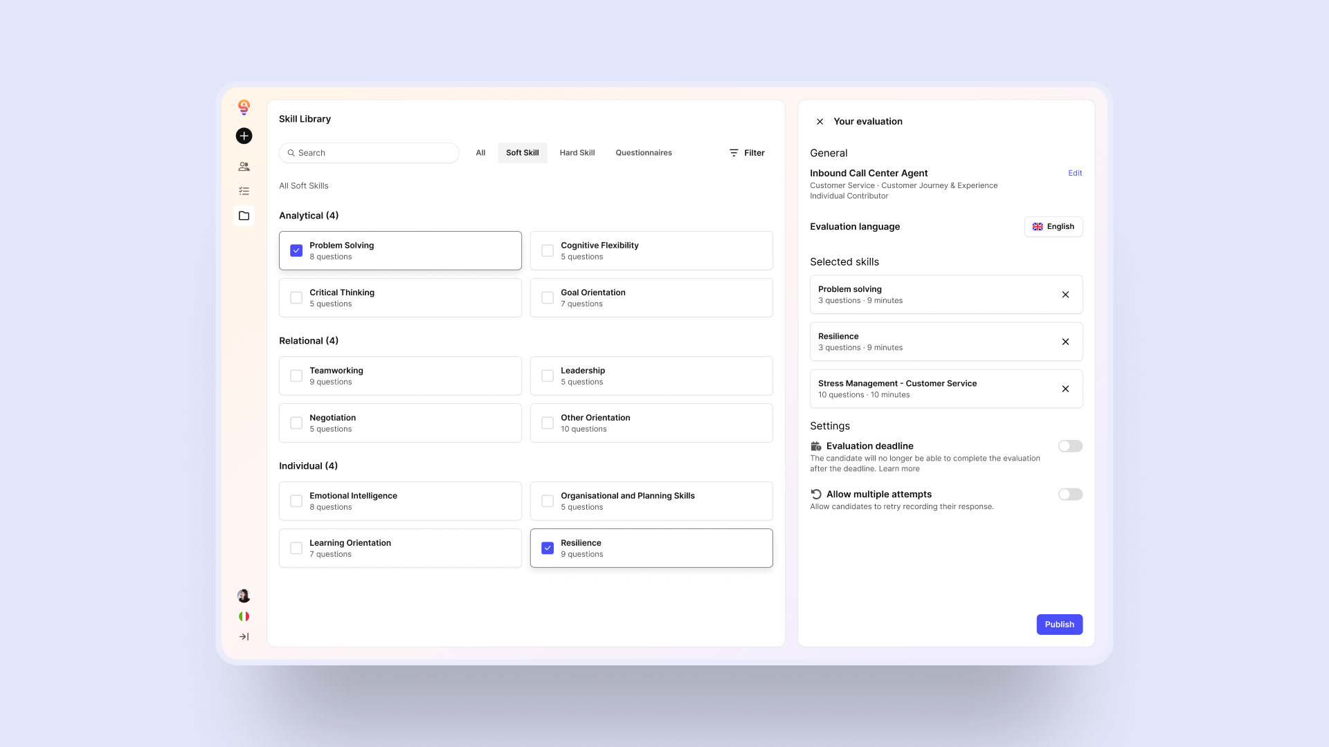 Skillvue skills assessment