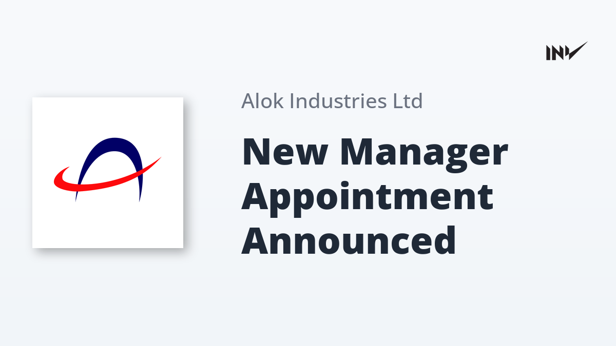 HR manager appointment - Alok Industries Names Rajbir Saini as HR Manager
